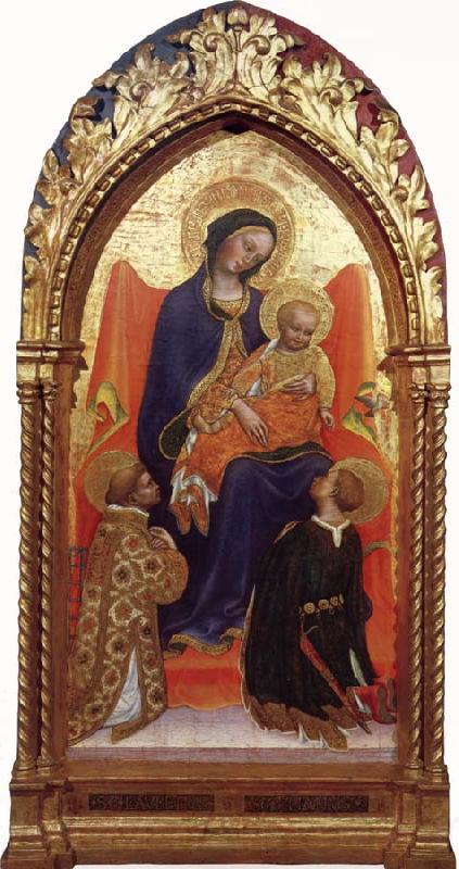 Gentile da Fabriano Madonna and child,with sts.lawrence and julian Spain oil painting art